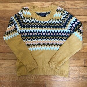 Abercrombie and Fitch yellow fair isle sweater XXS